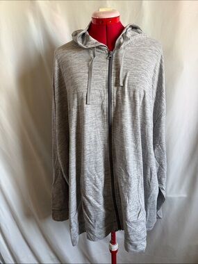 Hanes Light Gray Full-Zip Hoodie